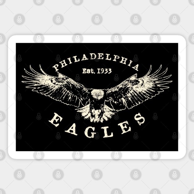 Vintage Philadelphia Eagles 3 by Buck Tee Originals Magnet by Buck Tee